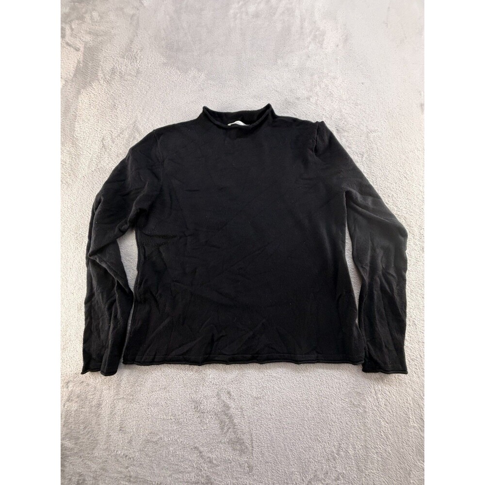 Vila Milano Mock Neck Sweater Womens Medium Black Mock Neck Long Sleeve